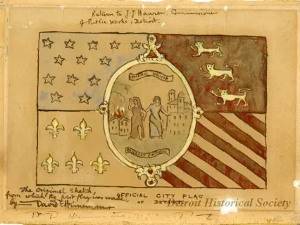 Sketch - Official City Flag of Detroit