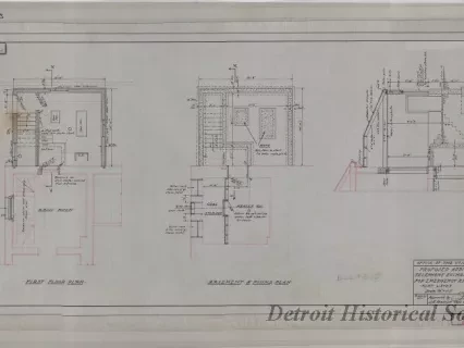 Drawing, Architectural - Proposed Addition to Telephone Exchange Bldg. No. 25 for
Emergency Radio Power Plant, Fort Wayne, Detroit, Michigan