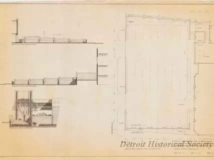 Blueprint - Detroit Municipal Credit Union -
Plan of Stairs, Retaining Walls & Parking Lot
