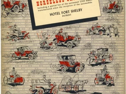 Menu - Auto Biography of the Horseless Carriage,
Hotel Fort Shelby