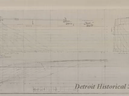 Drawing, Technical - Hull No. 424, Lines For'd 
[SS Richard M. Marshall, SS John Dykstra, SS Benson Ford]