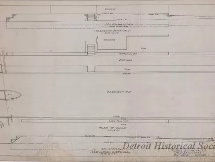 Drawing, Technical - Rubble Stone Walls, New Sallyport,
Fort Wayne, Michigan