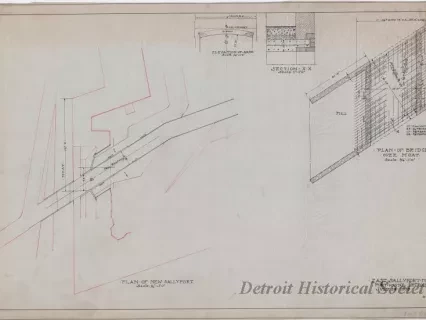 Drawing, Technical - East Sallyport to Fort,
Fort Wayne, Detroit, Mich.