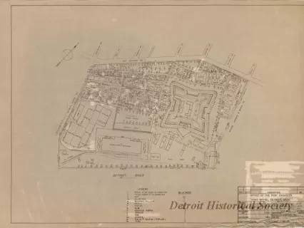 Drawing, Architectural - Office of the Post Engineer, Fort Wayne, Detroit, Michigan -
Landscape Development Plan (Tree Cover), Ft. Wayne, Detroit, Mich., 
as Completed for FY 1962