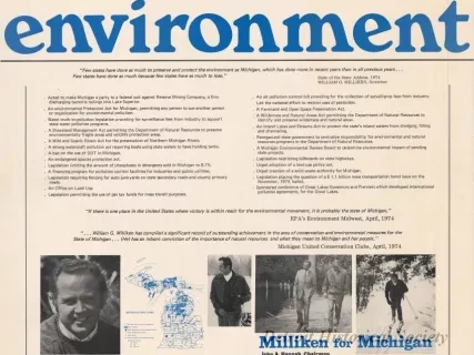 Poster - Environment
[Milliken for Michigan]