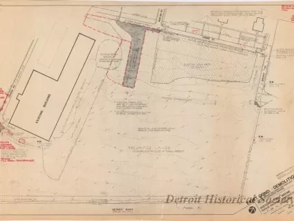 Blueprint - Exist. Cond. - Demolition, 
Historic Fort Wayne Parade Grounds Construction