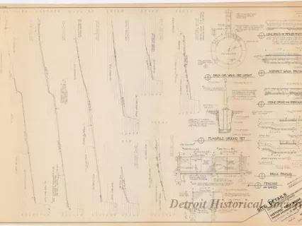 Blueprint - Site Details, 
Historic Fort Wayne Parade Grounds Construction