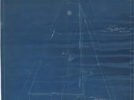 Blueprint - Sail Plan of a 20' x 5'-6" Stock Sail Boat