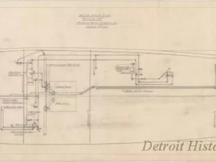 Drawing, Technical - Fisher 58,
Water Piping Plan