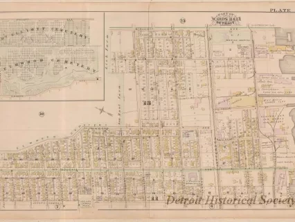 Map - Part of Wards 11 & 13, Detroit
[Atlas of the City of Detroit and Suburbs]