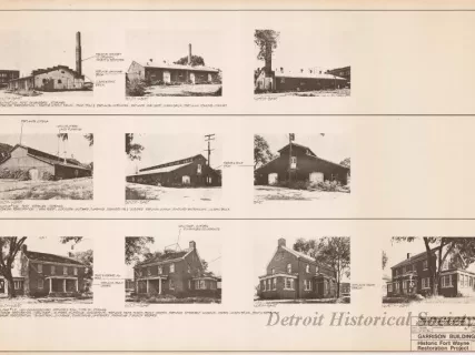 Blueprint - Garrison Buildings [Nos. 201, 219, 222],
Historic Fort Wayne Restoration Project