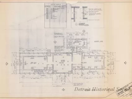 Blueprint - Historic Fort Wayne,
Post Hospital Restoration