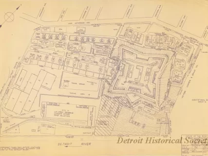 Blueprint - General Map of Fort Wayne, Detroit, Michigan