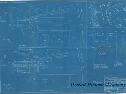 Blueprint - Detroit Boat Yard -
Modification of Existing Facilities;
Plans, Location & Vicinity Maps