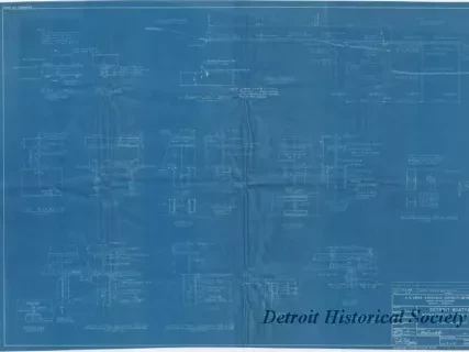 Blueprint - Detroit Boat Yard - 
Modification of Existing Facilities; 
Profile and Details