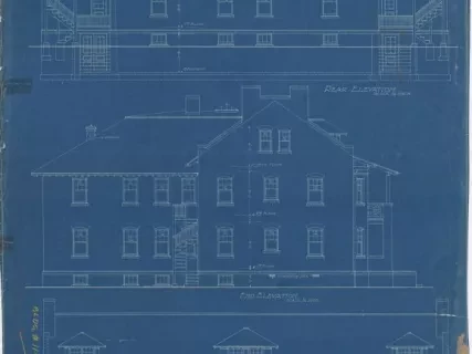Blueprint - Officers Quarters - 4 Officers
[Building No. 116]