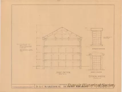 Blueprint - D. & C. Warehouse, Detroit, Michigan
