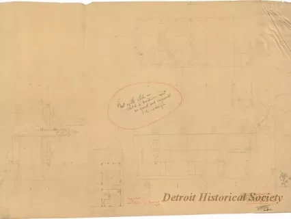 Drawing, Technical - Water Cooled Cylinder Block for 4 Cyl. Henderson Motorcycle Power Plant
for Possible Cyclecar Use