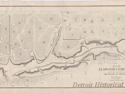 Map - Plan of Elmwood Cemetery