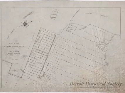 Map - Map of the U. S. Lake Survey Basin at Fort Wayne