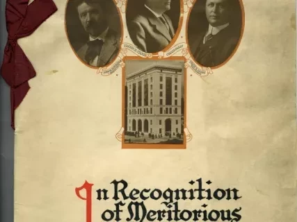 Menu - In Recognition of Meritorious Service