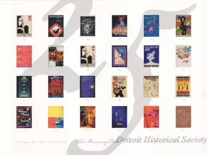 Poster - 25 Years of Jazz in the City - 
Silver Anniversary Edition - Detroit International Jazz Fesitval