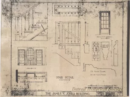 Drawing, Architectural - The James N. Jones Building [Moross House]
