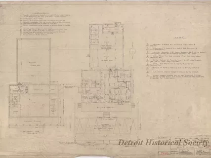 Drawing, Architectural - Michigan Military District, 
Office of the Post Engineer, Fort Wayne, Detroit, Michigan -
Proposed Prisoner Holding Area & Office [Building 302]