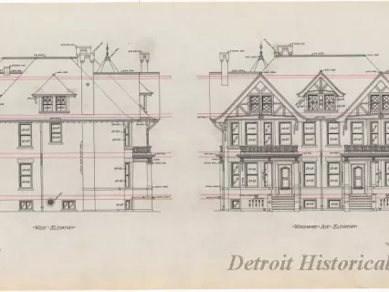 Drawing, Architectural - Woodward Avenue Elevation