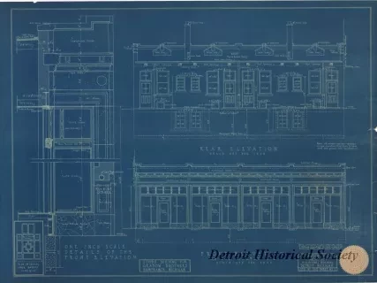 Blueprint - Store Building for Grabow Brothers, 
Hamtramck, Michigan