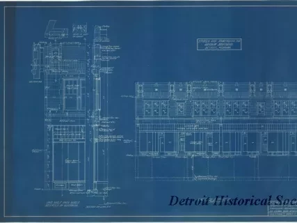 Blueprint - Stores and Apartments for Grabow Brothers, Detroit, Michigan