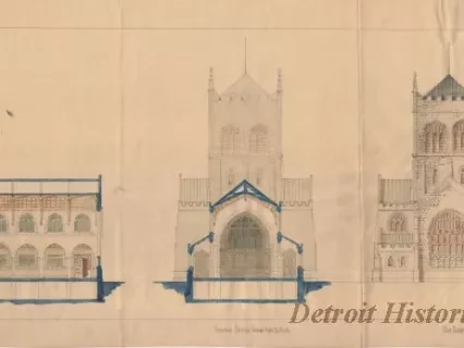 Drawing, Architectural - Sketches No. 2 
for the Church of the Epiphany [Trinity Episcopal Church] 
for Jas. E. Scripps, Esqr.