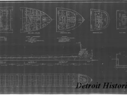 Photocopy - General Arrangement of S.S. Henry Ford II