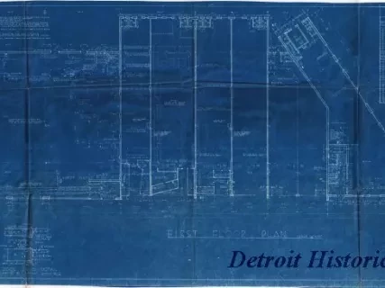 Blueprint - First Floor Plan,
Lakeshore Village Shopping Center for Milton Ratner