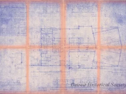 Blueprint - Basement Plan,
The Roostertail, Detroit, Wayne County, Michigan