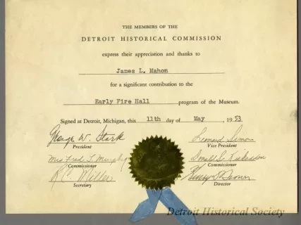 Certificate, Commemorative