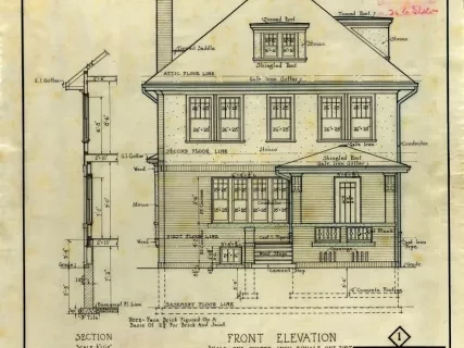 Drawing, Architectural - Front Elevation