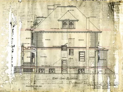 Drawing, Architectural - East Side Elevation