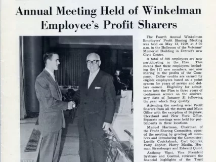 Newsletter - WE Winkelman Employees, Vol. 4, No. 2
June, 1959