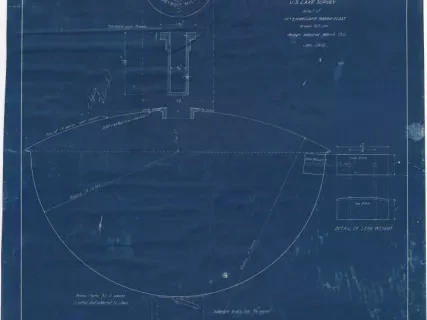 Blueprint - U. S. Lake Survey, Detail of Intermediate Sweep Float
