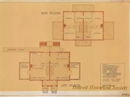 Drawing, Architectural - Proposed National Museum of the Tuskegee Airmen,
Historic Fort Wayne, Detroit, Michigan