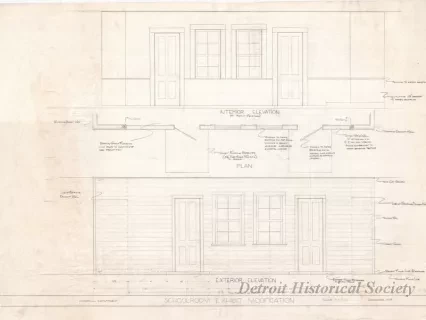 Drawing, Architectural - Schoolroom Exhibit Modification