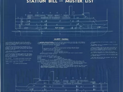 Blueprint - Steamer Put-In-Bay Station Bill and Muster List