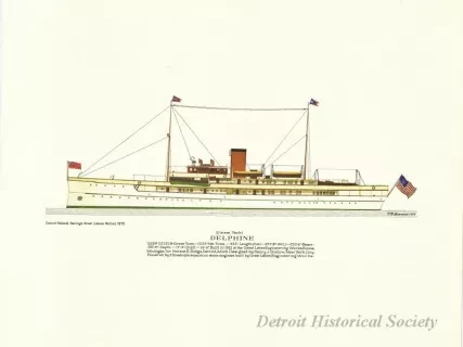 Print - Steam Yacht Delphine