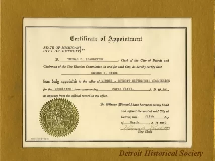 Certificate, Membership