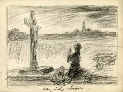 Drawing - Wayside Shrine