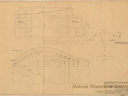 Drawing, Technical - Rear Mudguard, Pass. Model