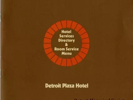 Menu - Hotel Services Directory & Room Service Menu, Detroit Plaza Hotel