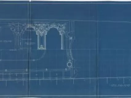 Blueprint - Ceiling and Deck Plan - Aft End of Main Saloon