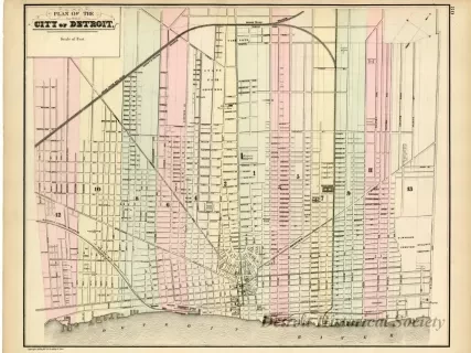 Map - Plan of the City of Detroit